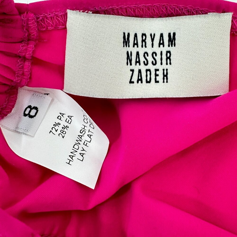 NWOT Maryam Nassir Zadeh Pink Fuchsia "Rio" Swim Top sz 8 - Picture 9 of 11